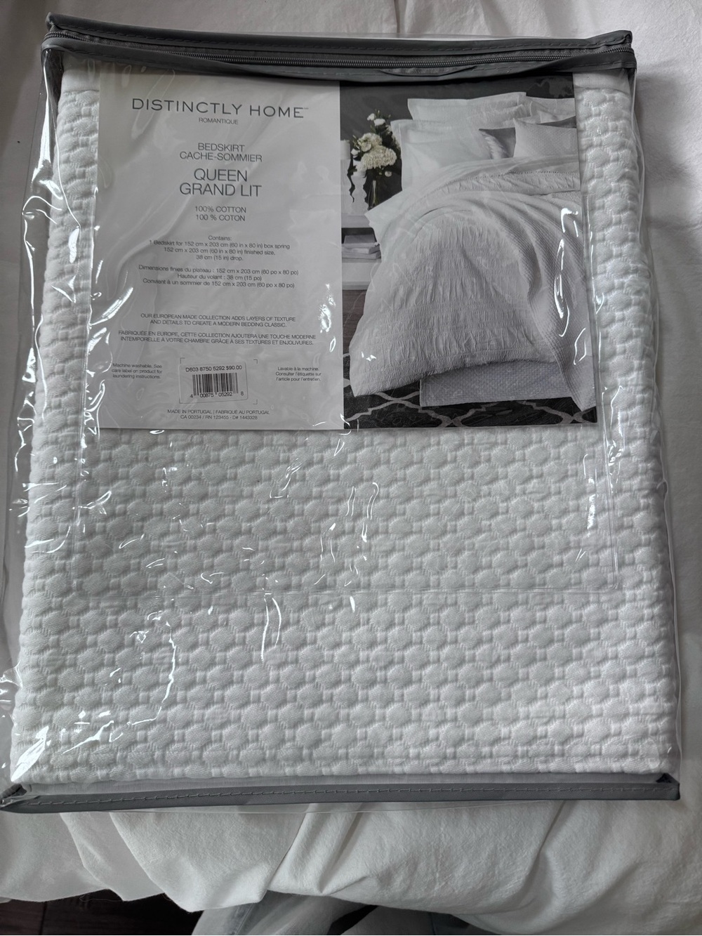 White Queen Bedskirt - 100% Cotton